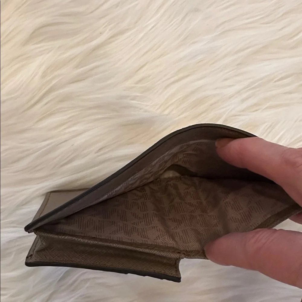 Michael Kors Taupe Wallet with Gold Logo - Picture 3 of 6
